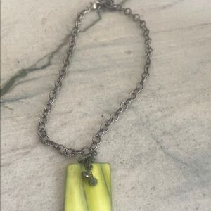 Elegant Silver and Green Silpada Necklace